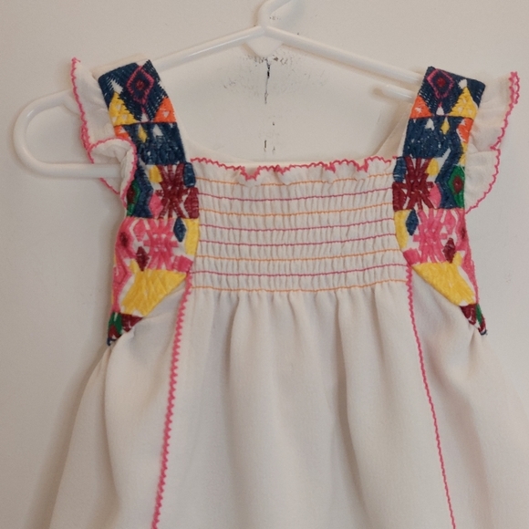 Iris & Ivy Girl's Size 2T Dress White Embroidered Sleeveless Toddler Summer - Picture 4 of 6